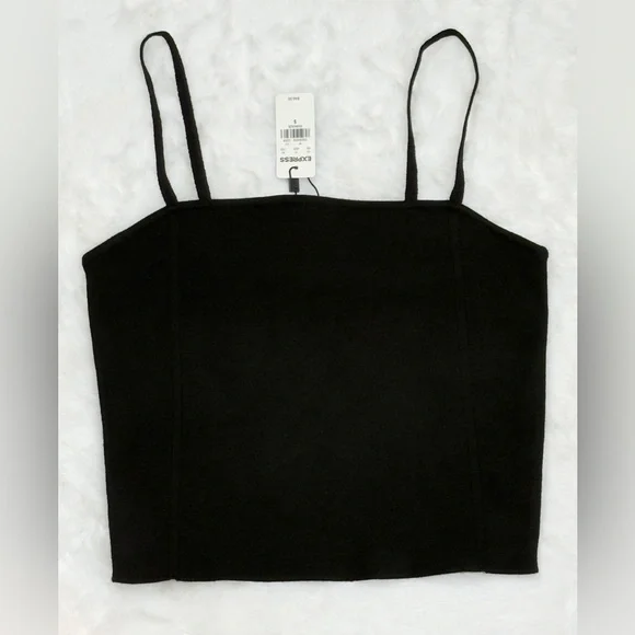 NWT EXPRESS CROPPED SQUARE NECK SWEATER CAMI - Picture 3 of 6